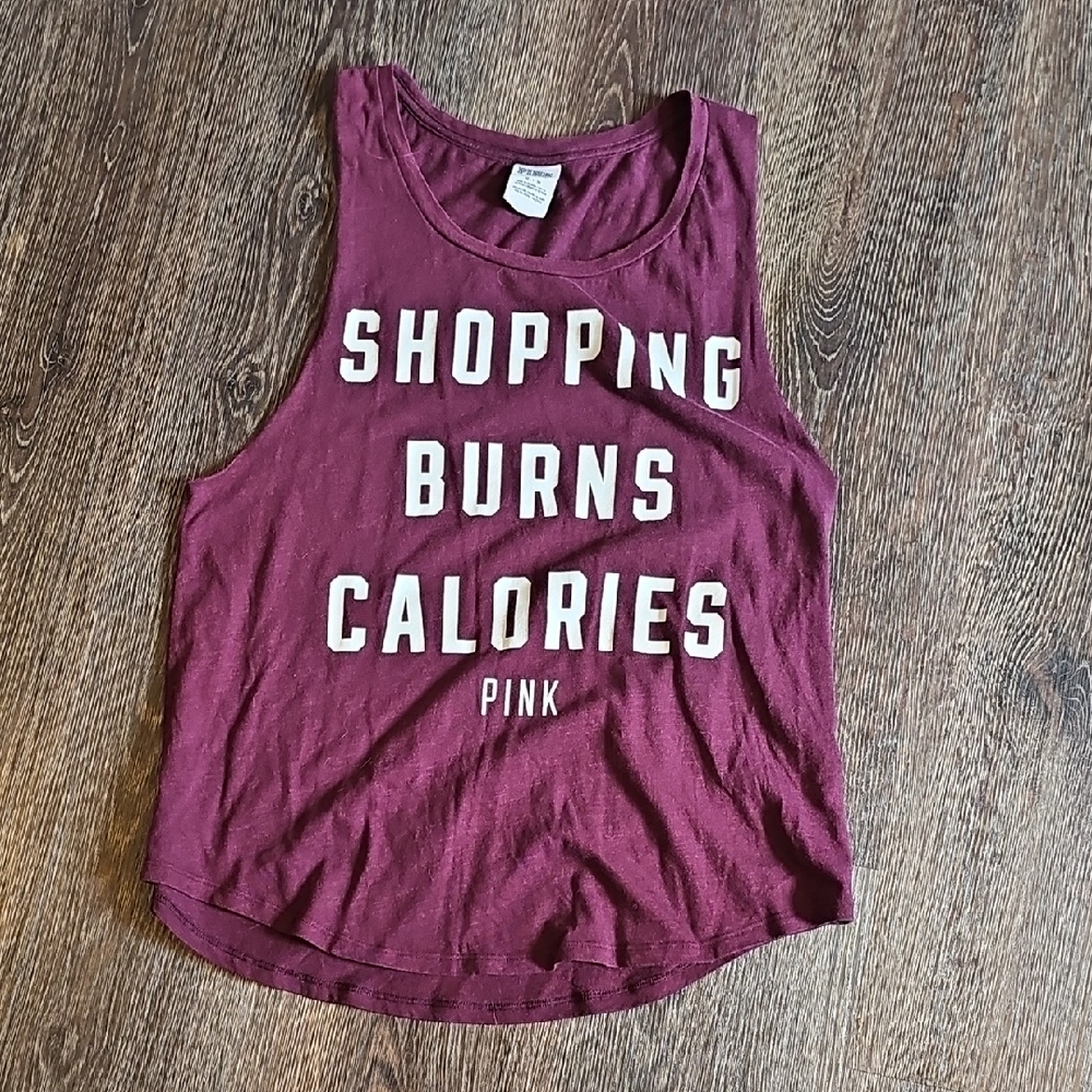 PINK Victoria's Secret Maroon Tank Top